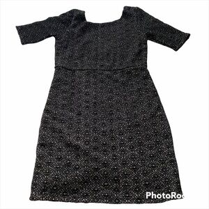 Free people dress black Xs mini lace knit